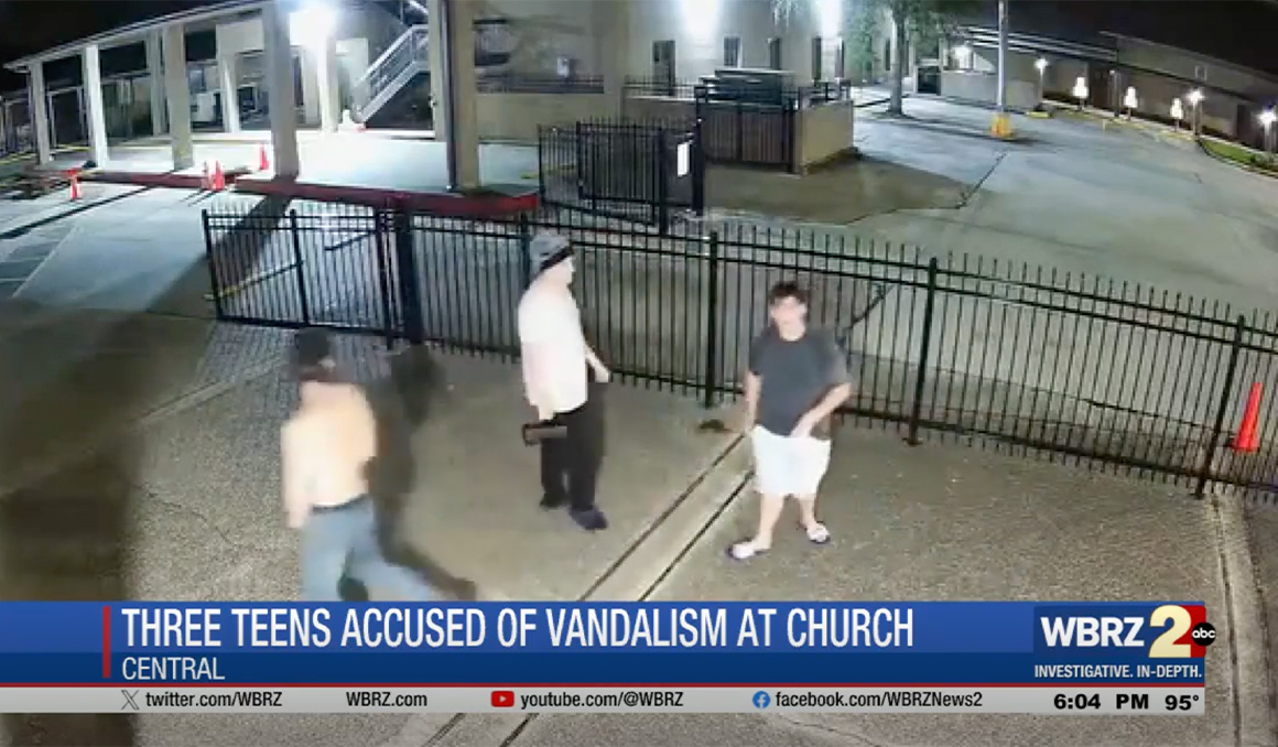 Teenagers vandalize Louisiana Catholic church, 1 arrested and charged