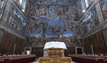 Photos: Sistine Chapel becomes conclave-ready, papal garments are hung
