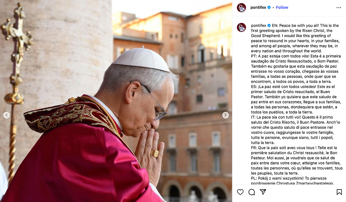 Pope Leo XIV posts first social media messages: Peace, dialogue, and the Eastern Church