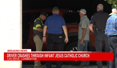 Woman deliberately crashed pickup truck into Texas Catholic church, police say